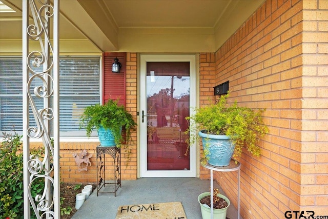 view of doorway to property