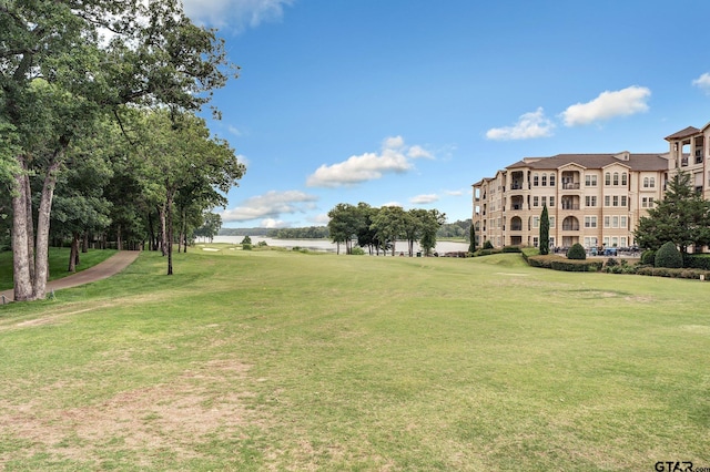 view of community with a lawn