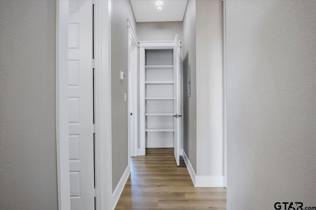 hallway featuring light hardwood / wood-style flooring