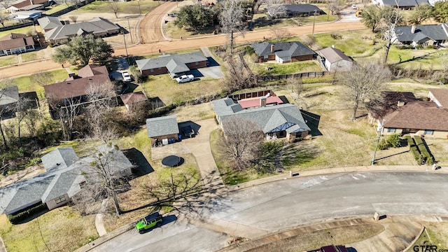 aerial view with a residential view