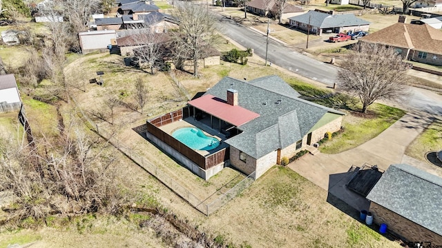 bird's eye view featuring a residential view