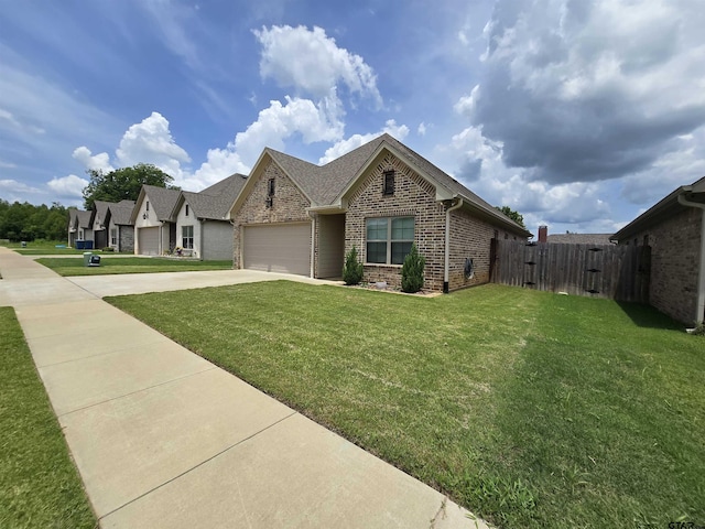 823 Lindsey Ln, Whitehouse, TX 75791 - view of front of home featuring brick siding, concrete driveway, a garage, and roof with shingles