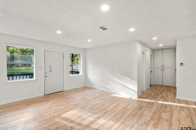 foyer entrance featuring light hardwood / wood-style floors and plenty of natural light