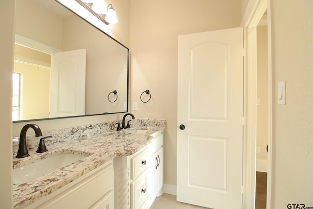 bathroom featuring vanity