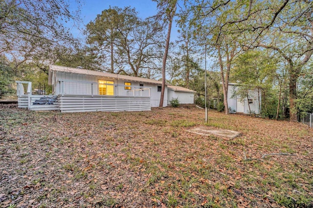 view of rear view of property