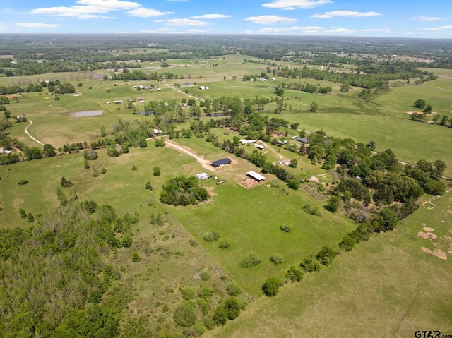 bird's eye view with a rural view