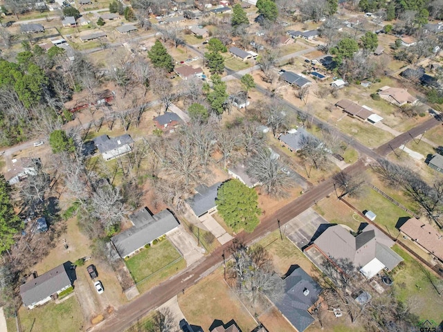 aerial view with a residential view