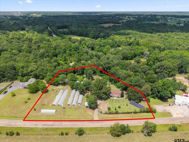 7928 Fm 127, Mount Pleasant, TX 75455 - view of property location with a heavily wooded area and property parcel outlined