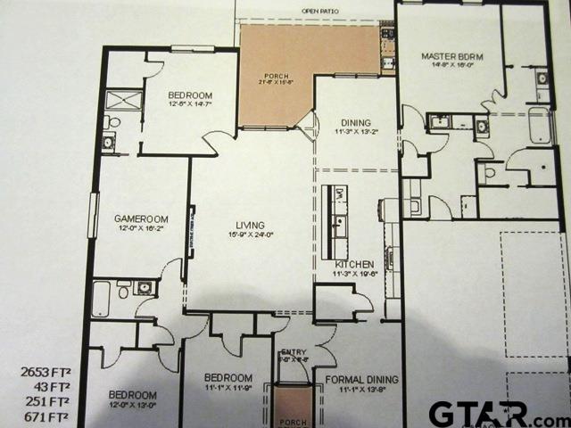 8016 Crooked Trl, Tyler, TX 75703 - view of floor plan / room layout