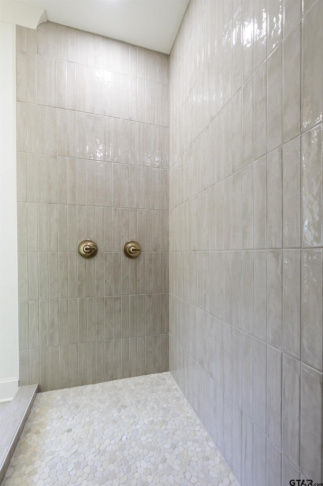 bathroom with tiled shower