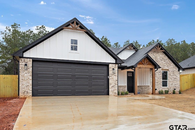 view of front of home featuring a garage