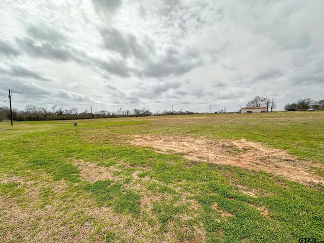 view of yard featuring a rural view