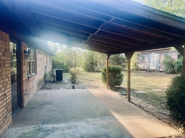 view of patio / terrace featuring central air condition unit