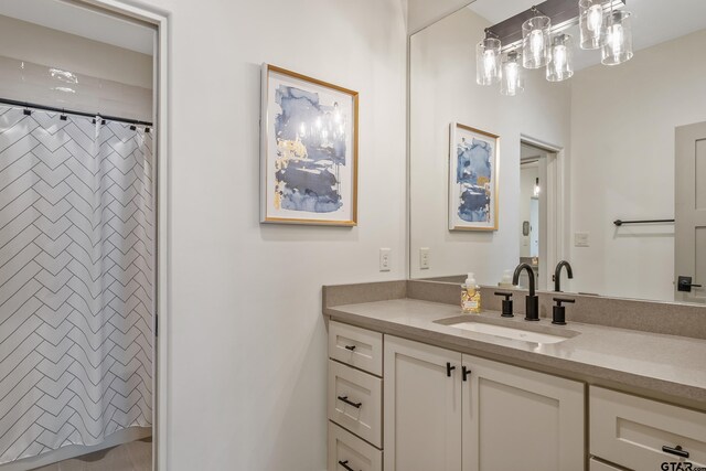 7612 Crosswater, Tyler, TX 75703 - bathroom with vanity and a shower with shower curtain