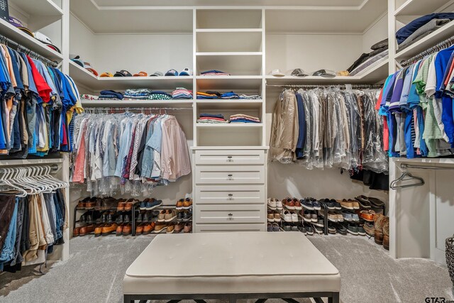 7612 Crosswater, Tyler, TX 75703 - walk in closet featuring carpet