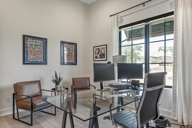 7612 Crosswater, Tyler, TX 75703 - office space with baseboards and wood finished floors