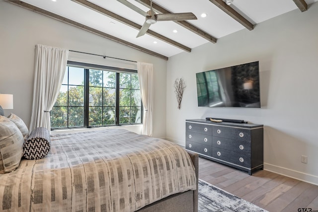 7612 Crosswater, Tyler, TX 75703 - bedroom featuring wood finished floors, baseboards, recessed lighting, and ceiling fan