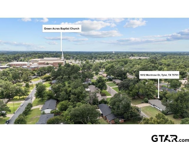 1812 Montrose Dr, Tyler, TX 75701 - aerial view