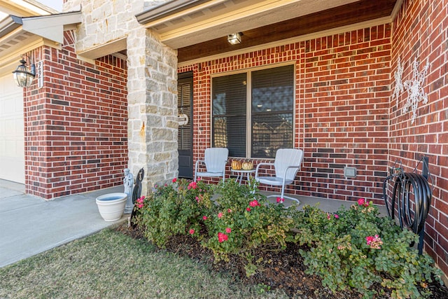 entrance to property featuring a garage