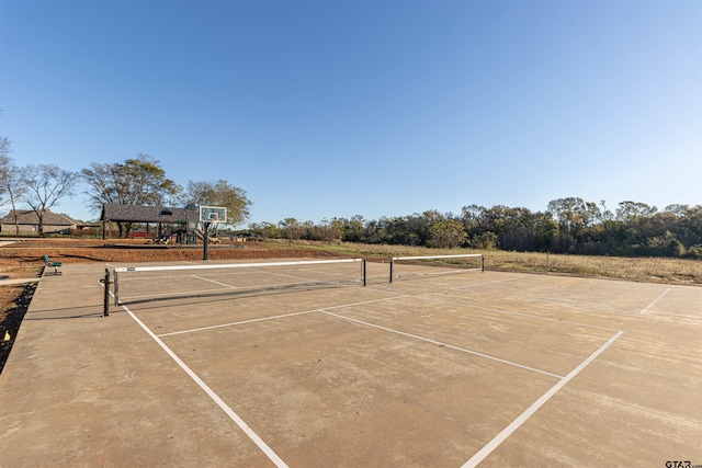 view of tennis court