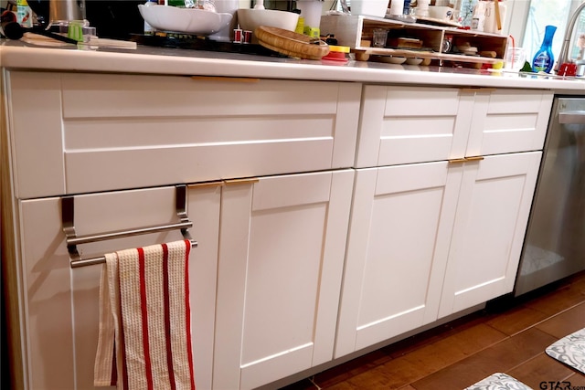 room details with dishwasher and wood-type flooring