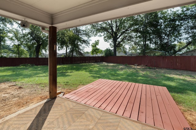 106 Bristol Cir, Chandler, TX 75758 - deck featuring a fenced backyard
