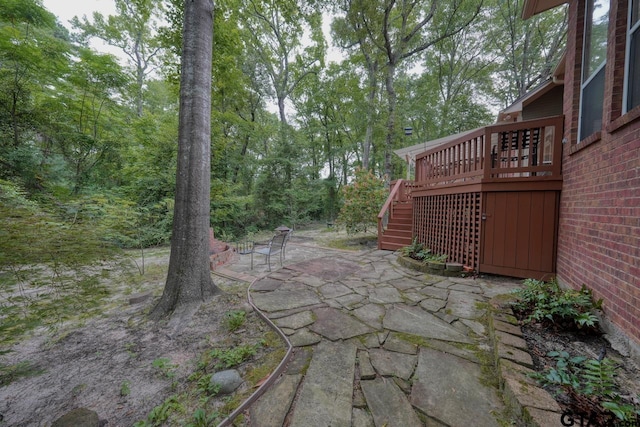 3606 Brookview Ct, Tyler, TX 75707 - view of patio / terrace featuring stairway and a deck