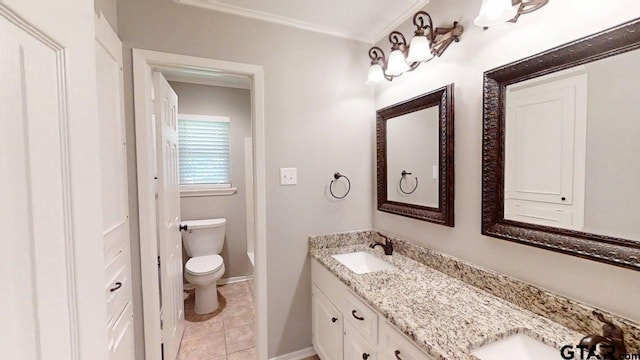 518 Meadow Creek Dr, Tyler, TX 75703 - full bath featuring double vanity and tile patterned floors