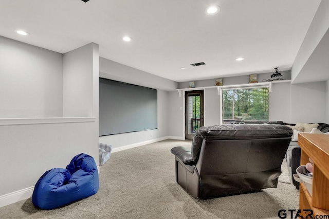 425 Lakeview Dr, Hideaway, TX 75771 - home theater room with carpet floors, recessed lighting, and baseboards