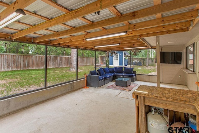 425 Lakeview Dr, Hideaway, TX 75771 - sunroom featuring an outdoor living space