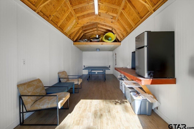 23324 Bay Side Dr, Bullard, TX 75757 - living area featuring vaulted ceiling and wood finished floors