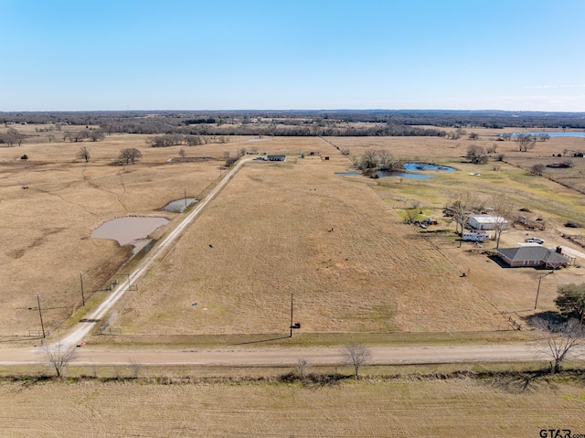 aerial view with a rural view