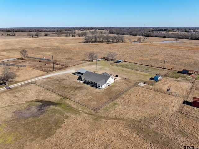 aerial view with a rural view