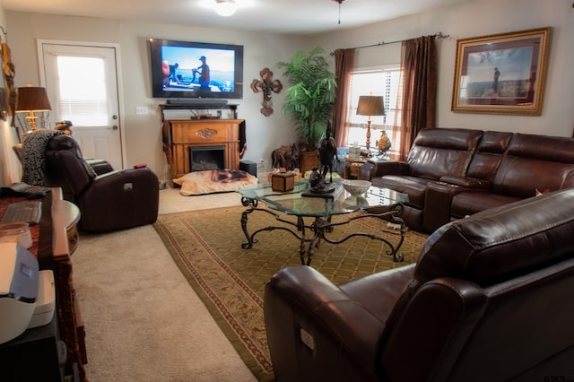 view of carpeted living room