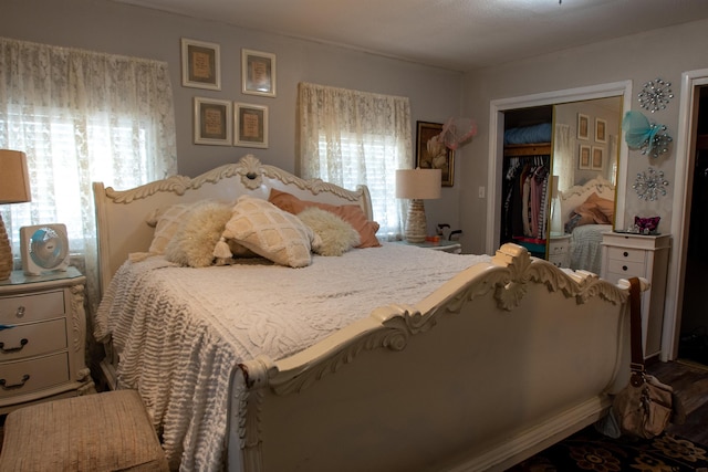 bedroom featuring a closet