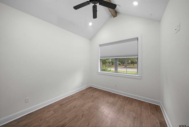 21488 Forest Pl, Flint, TX 75762 - unfurnished room with ceiling fan, wood finished floors, and recessed lighting