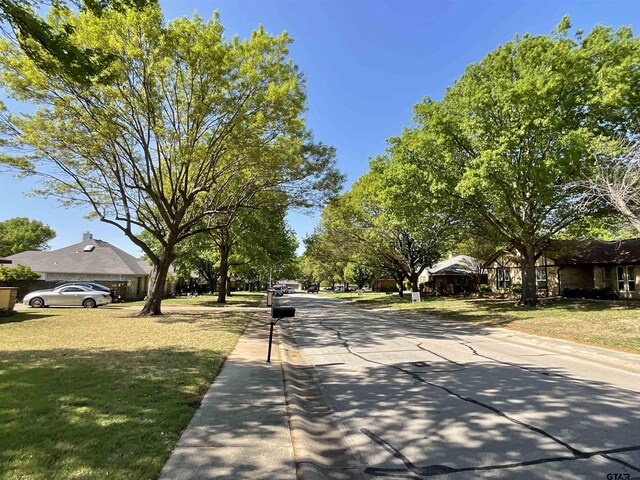 view of street with curbs and sidewalks