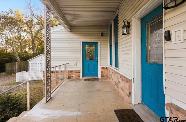 view of doorway to property