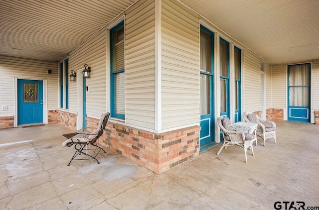 view of patio / terrace featuring a porch