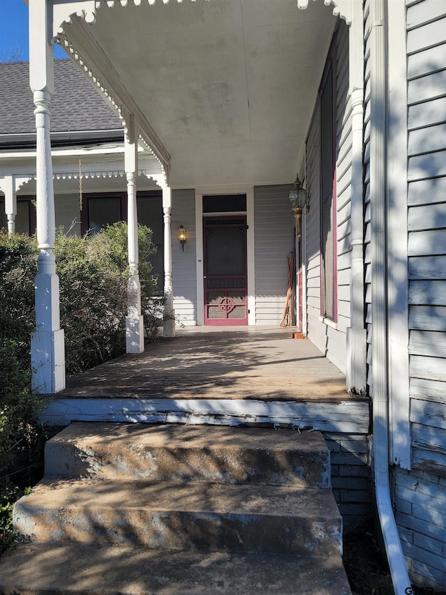 view of patio with a porch