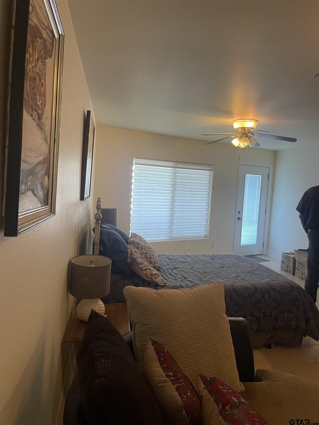 464 Forest Hills Dr, Livingston, TX 77351 - bedroom with a ceiling fan and carpet floors