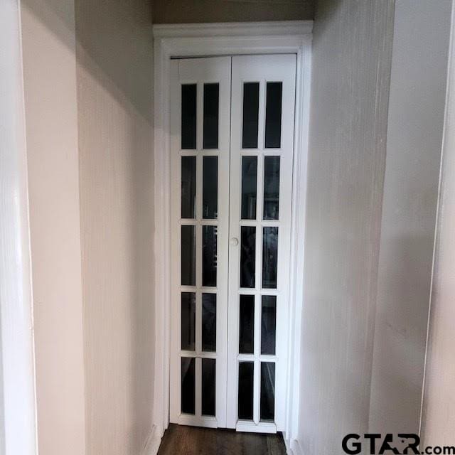 doorway to property featuring french doors