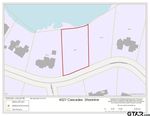 4527 Cascades Shoreline Dr, Tyler TX, 75709 land for sale