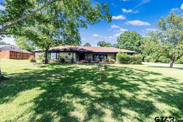 1017 Hilltop Dr, Palestine, TX 75801 - view of front of home featuring fence and a front yard