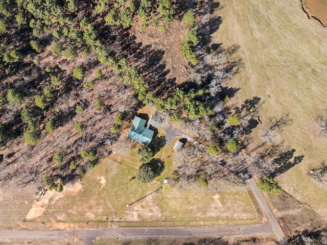 aerial view with a rural view