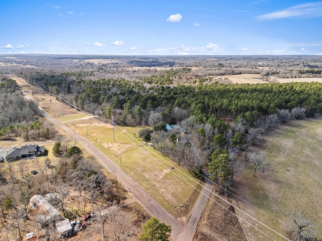 bird's eye view featuring a rural view