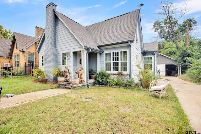 bungalow-style home featuring a carport and a front yard