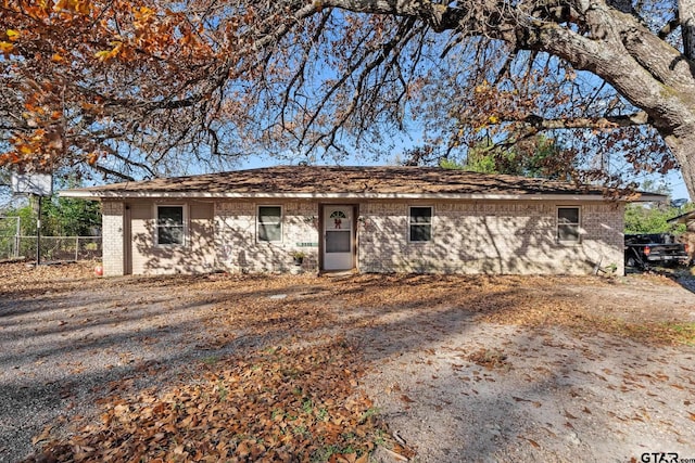 view of ranch-style house