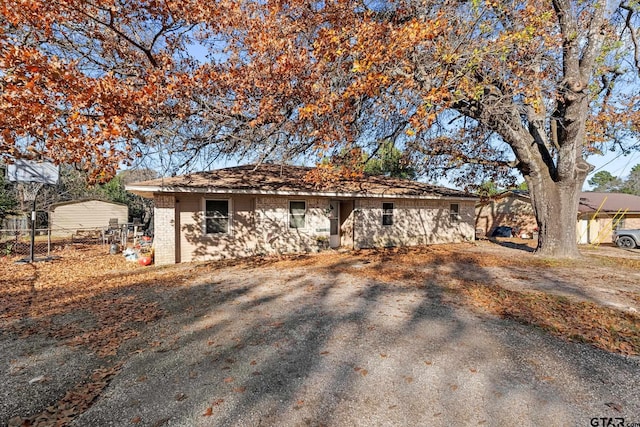 view of ranch-style house