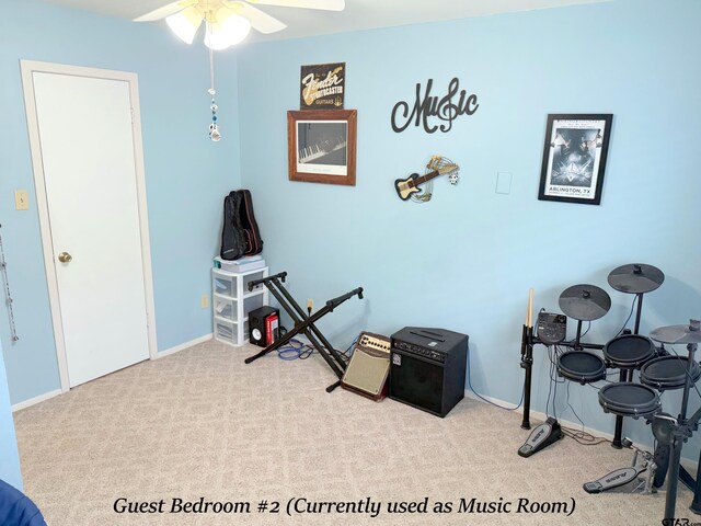 237 Oregon St, Van, TX 75790 - misc room with a ceiling fan and carpet floors